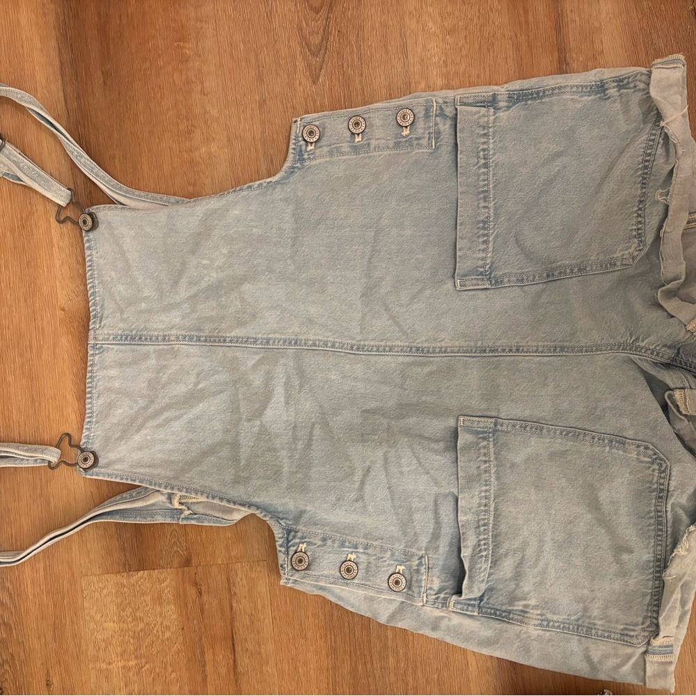 American Eagle Outfitters Light Blue Denim Romper